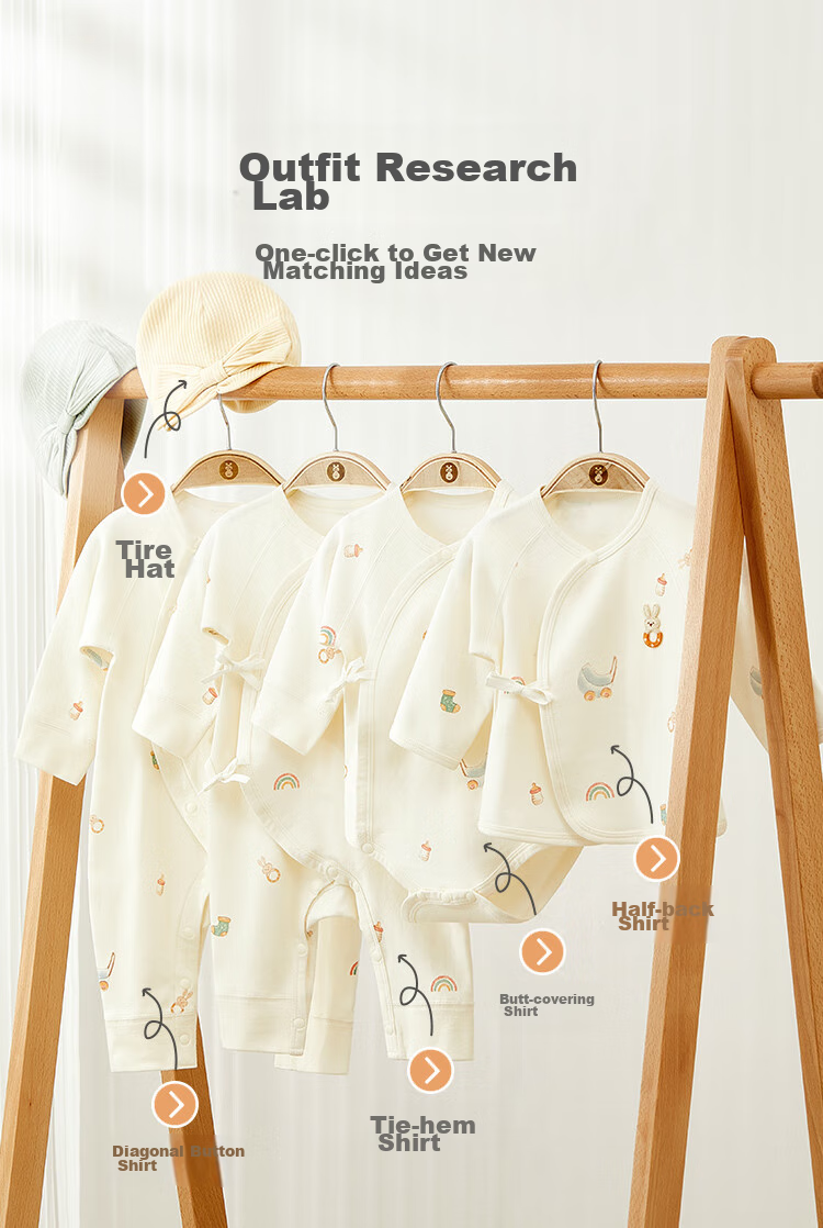 Wismorni Baby Clothes Spring And Autumn, Unisex Infant Romper, Pure Cotton Long-Sleeve Bodysuit, Crawling Suit, Spring Outfit, Cute 6