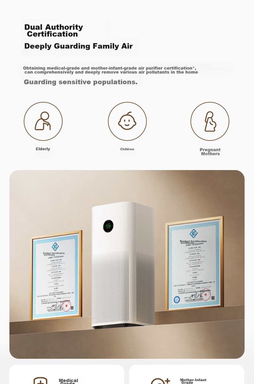 Mijia Xiaomi Air Purifier 5S for Home Use, Removes Formaldehyde, Bacteria And Allergens, AC-M24 9