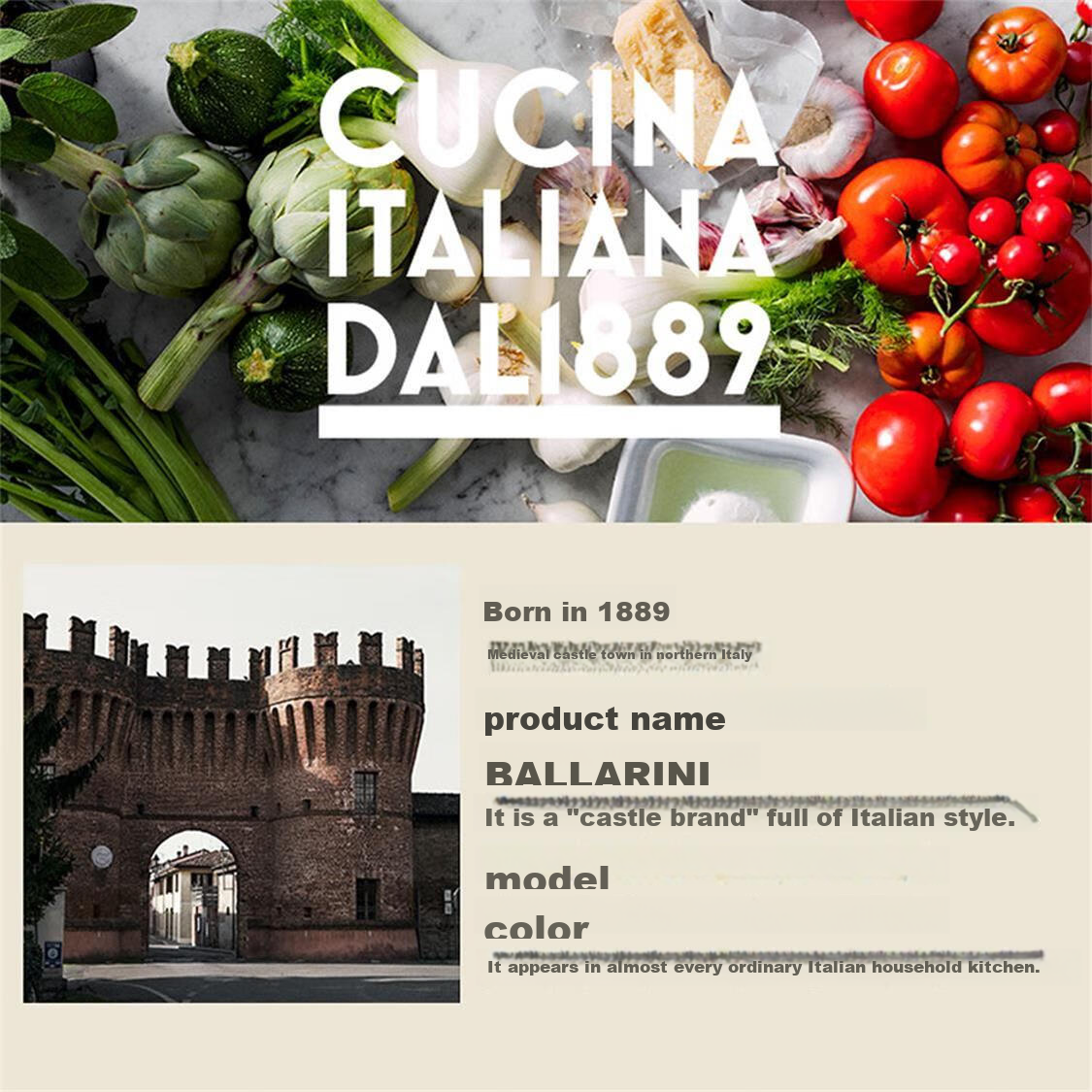 BALLARINI Non-Stick Pan with Six Cores, Titanium Imported Wok, Chinese Stir-Fry Pan, Compatible with Induction Cookers, Venice Titanium Gold Rock 30cm 14