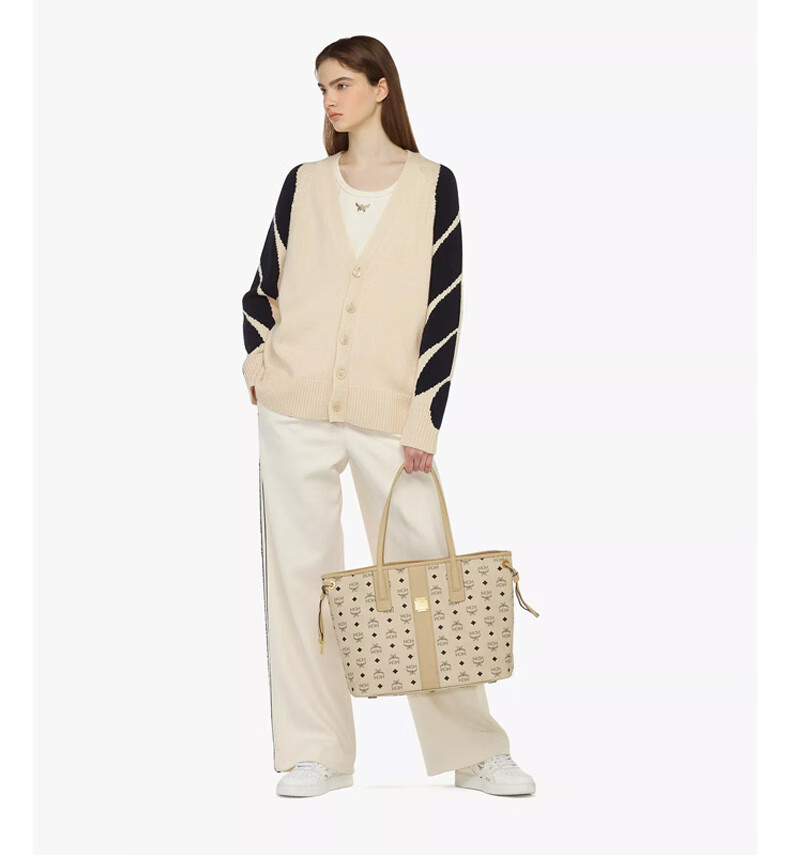 MCM [Price Increase on January 5] LIZ Medium Double-Sided Parent-Child Tote Bag Shopping Bag Cognac Color Gift 10