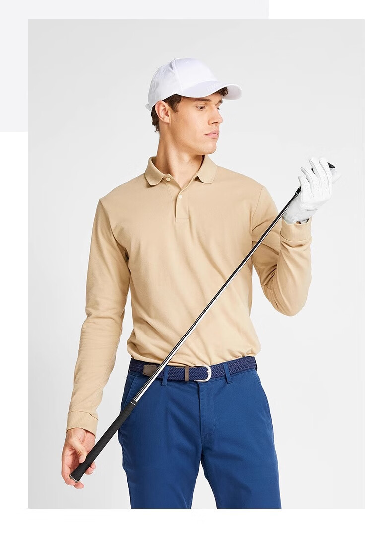 DECATHLON Men's Long-Sleeve Polo Shirt, Loose-Fitting T-Shirt with Collar, Large Size Men's Clothing, Autumn And Winter Sportswear, 4000650 16