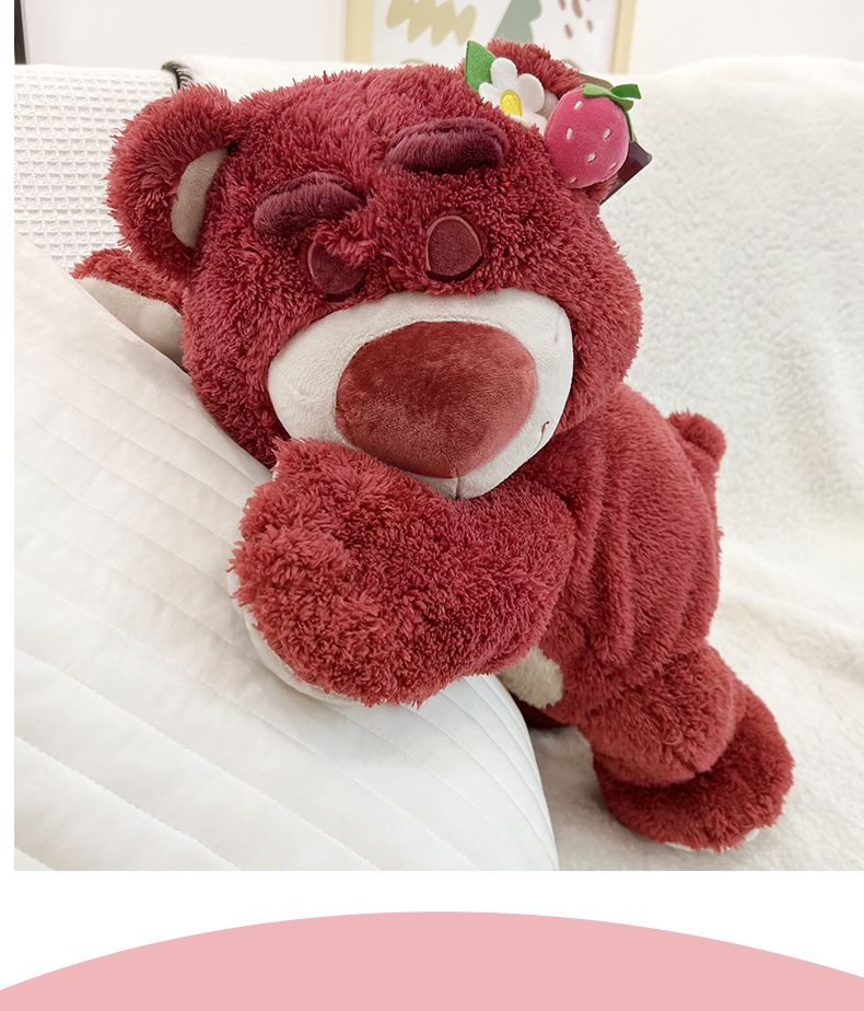 Disney Plush Doll Pillow, Stuffed Animal Birthday Gift for Girls, Toy Story Strawberry Bear, 50cm Blanket 8