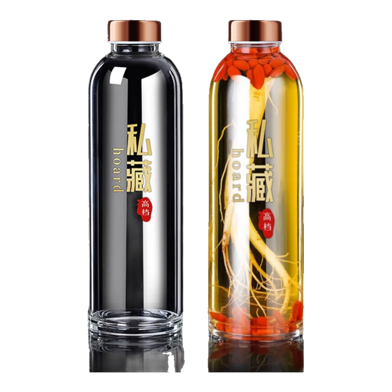 BJ Wine Bottle, Empty Bottle, High-Quality Bottle for Infusing Liquor, Liquor Bottle, Wine Jar, Storage Bottle, Glass Bottle, Liquor Canister, Liquor Jar, 2 Pieces