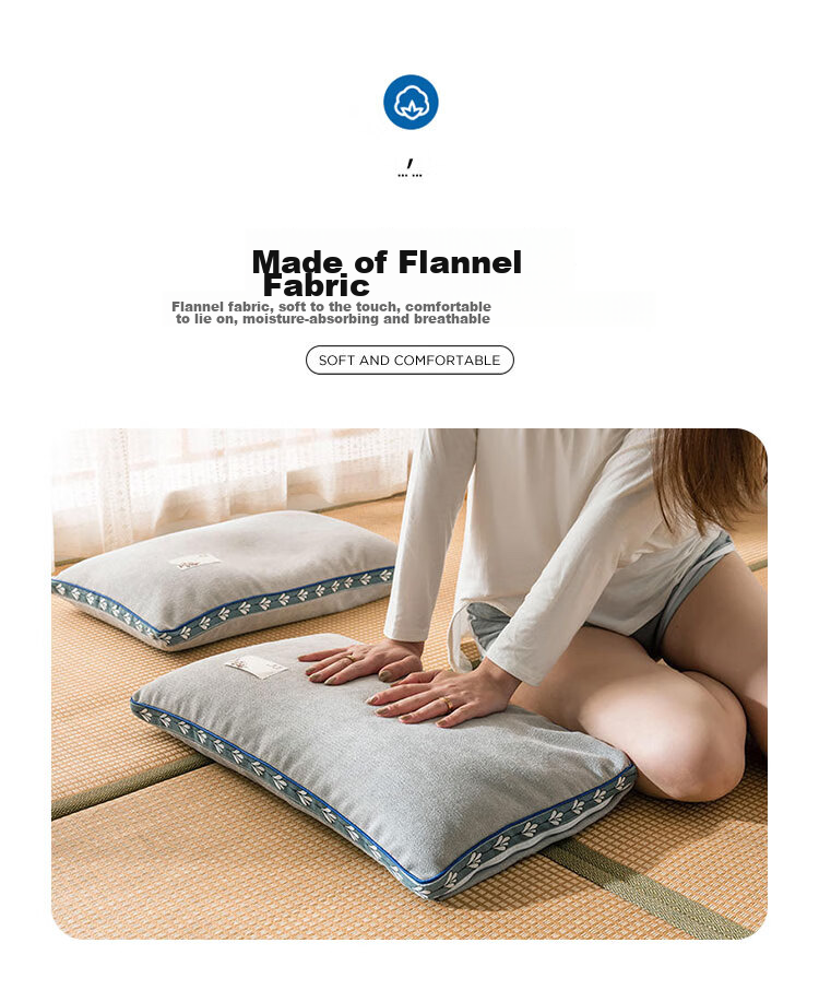 YALU & FREEDOM Buckwheat Pillow, 100% Pure Buckwheat Hull Pillow Core, Adult Sleeping, 5 Jin (2.5 Kg), Removable And Washable, 46x72cm, Pure Gray 5