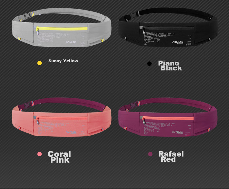AONIJIE Running Waist Pack for Men And Women, Invisible Ultra-Thin Multifunctional Waterproof Hiking Marathon Outdoor Trail Sports Phone Pouch 12