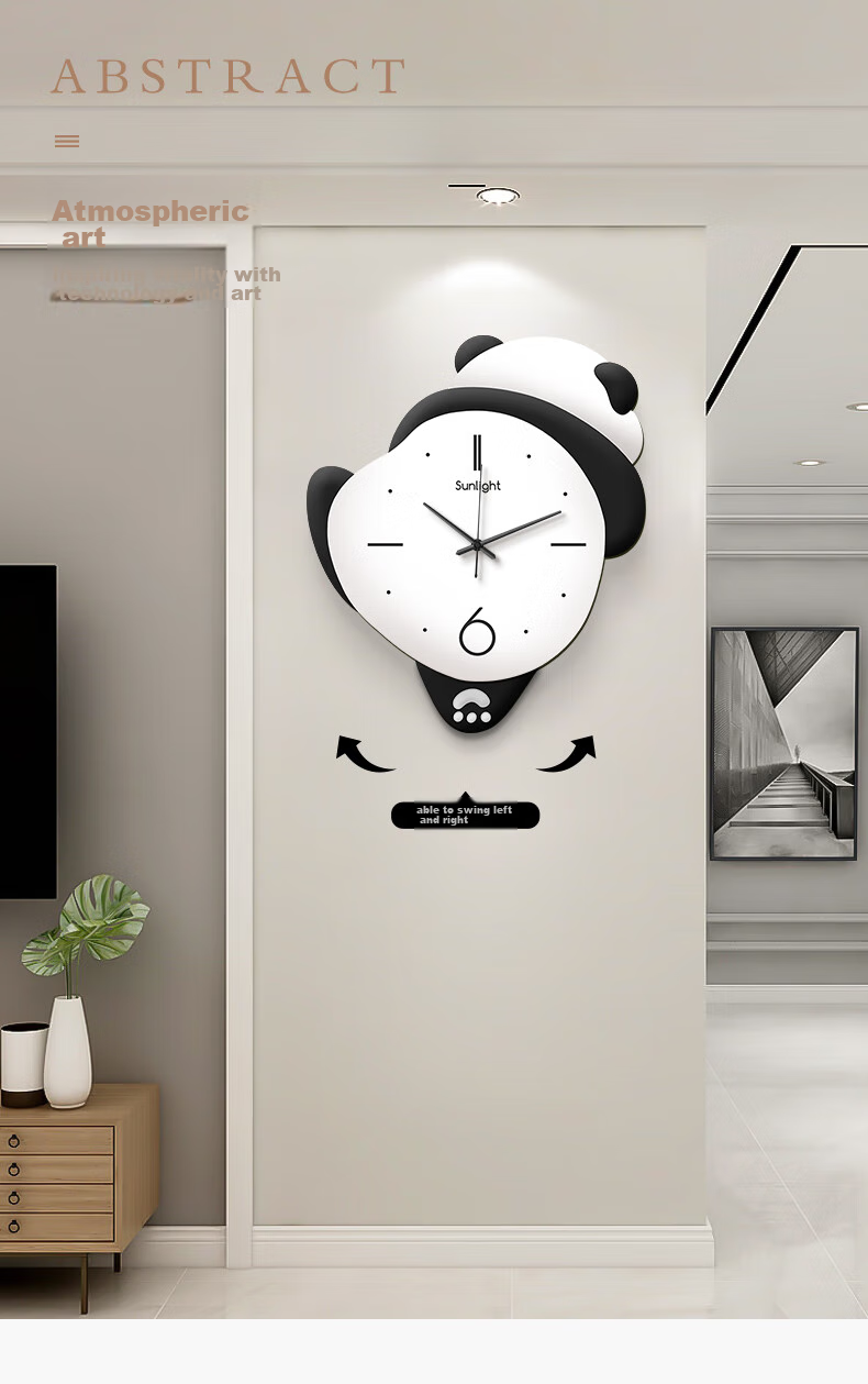 Long Time No See Vintage Style Wall Clock No Drilling Silent Creative Living Room Simple Dining Background Wall Clock 2026 New Model 1