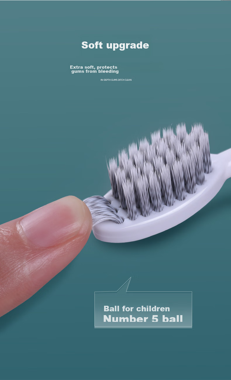Etravel Toothbrush Heads Set of 4 Travel-Friendly Foldable Mini Soft Bristles Small Heads Blue*2 + White*2 4