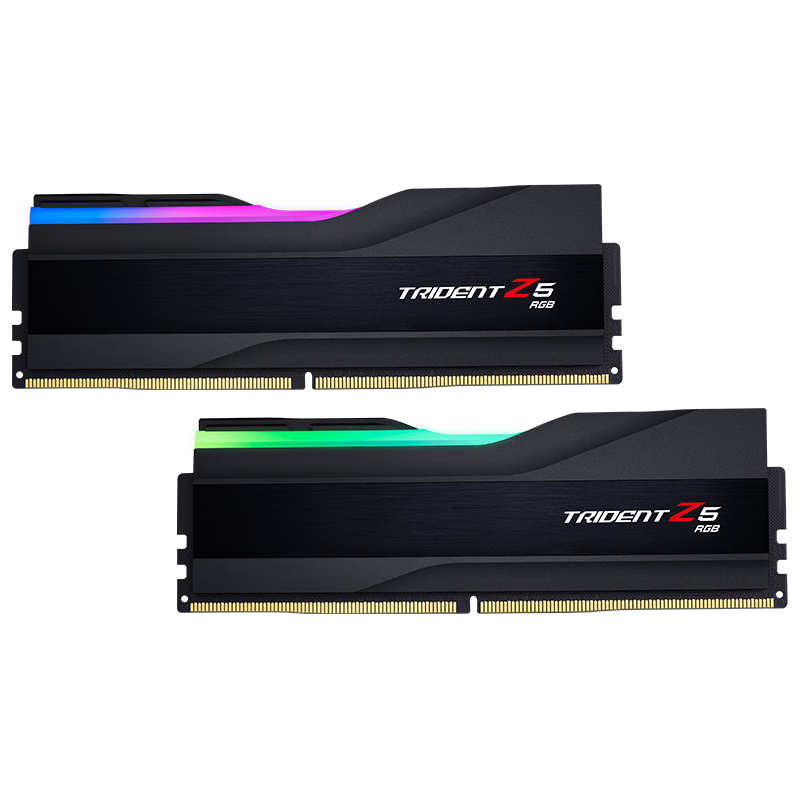 G.SKILL, 64GB (32G X 2) Kit, DDR5 6000MHz, Desktop Memory Module - Trident Z RGB Light Bar (Dark Mist Black)/C36