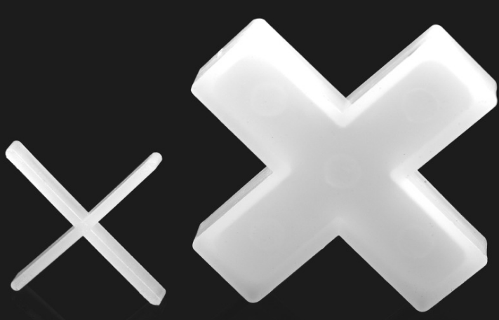 电料塑料瓷砖十字架 辅材 瓷砖定位器 4mm 卡子 瓷砖缝卡 100只/包