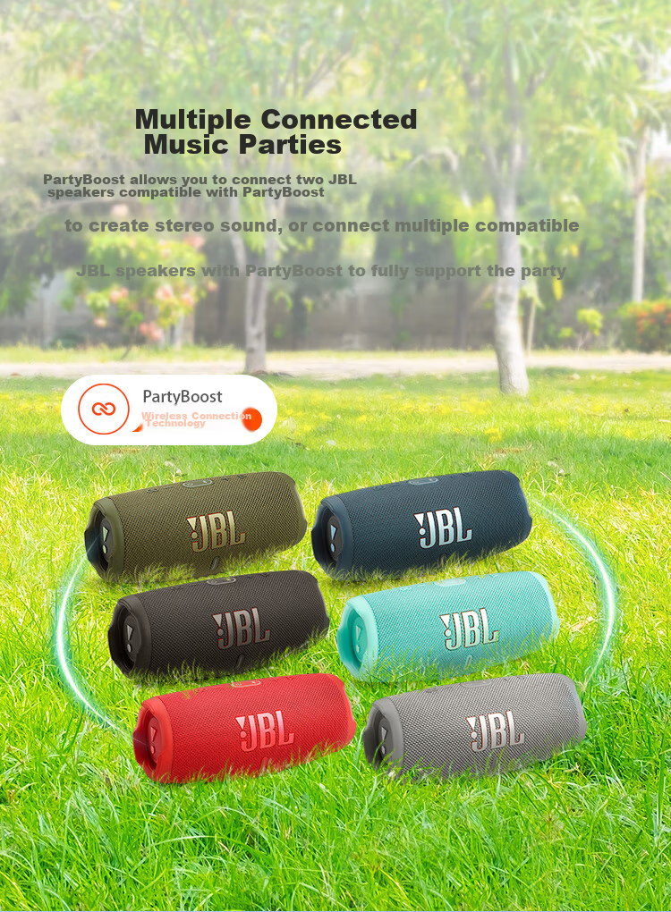 JBL CHARGE5 Impact Wave Fifth Generation, Portable Bluetooth Speaker + Subwoofer, Outdoor Waterproof Speaker, Enhanced Track Speaker, Gift for Women, Red 12