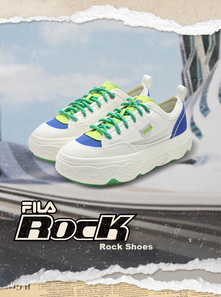 FILA Official [Yang Mi Same Style] Women's ROCK Modern Canvas Shoes, Fashionable Casual Sneakers 8