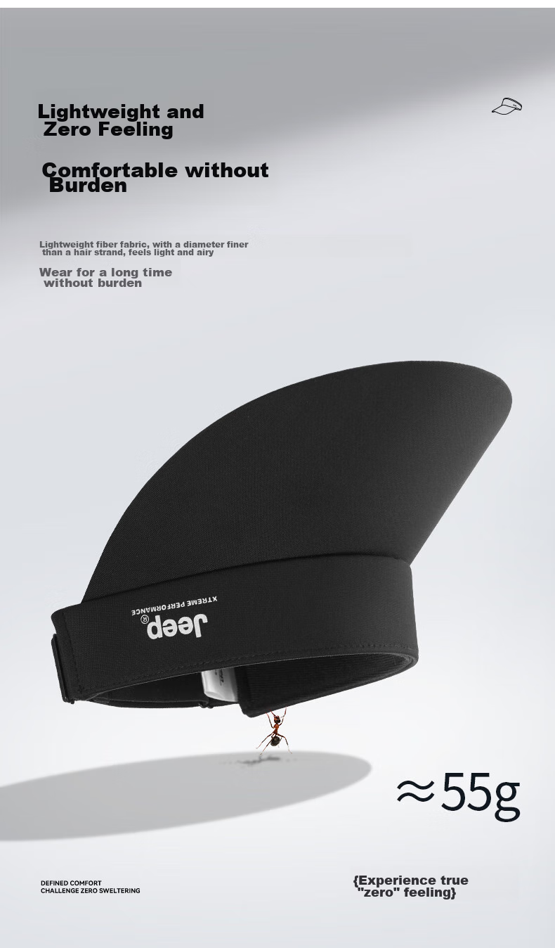 Jeep Sun Protection Hat for Men And Women, Outdoor Sun Visor Cap, Wide Brim Breathable Fishing Hat, Quick-Drying Visor Cap 7