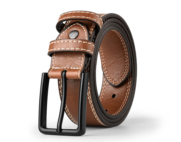 HALFEEL Men's Leather Belt Pin Buckle Waistband, Versatile Denim Trouser Belt for Young And Middle-Aged Men, Military Training Pants Belt, Business Wear-Resistant Durable Gift 10
