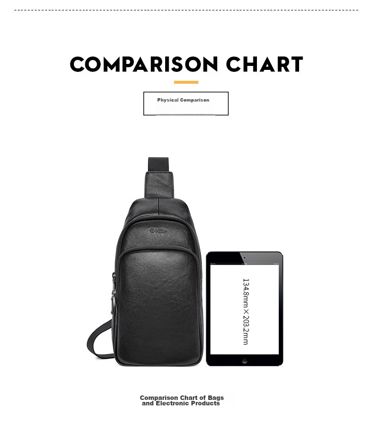 Goldlion Chest Bag, Multifunctional Men's Bag, Simple Crossbody Bag, Waist Pack, Travel Shoulder Bag, Small Backpack, Birthday Gift 18