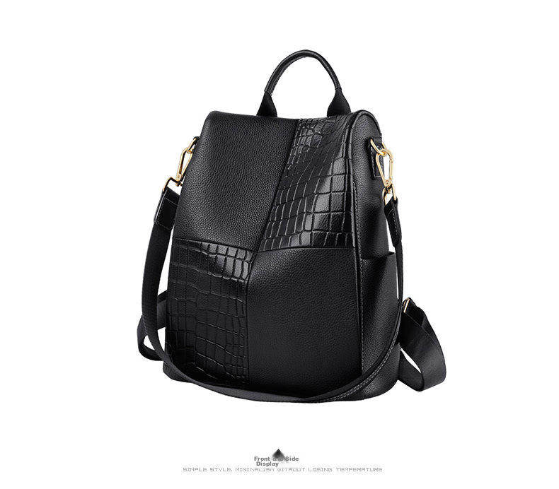 FOXER Leather Women's Backpack, Large Capacity, School Bag, Sports Travel Bag for Women, Valentine's Day Gift 14