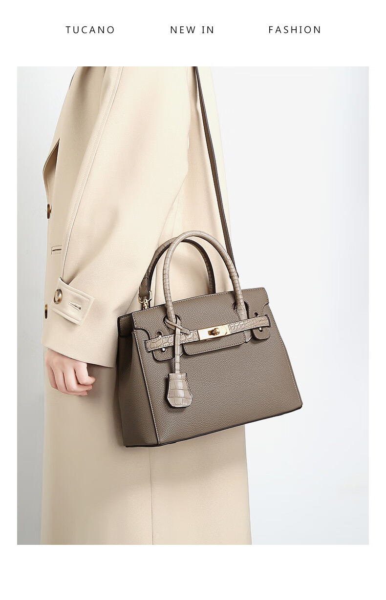 TUCANO 2026 New Women's Leather Handbag Luxury Kelly Shoulder Crossbody Bag Mother's Day Gift 7