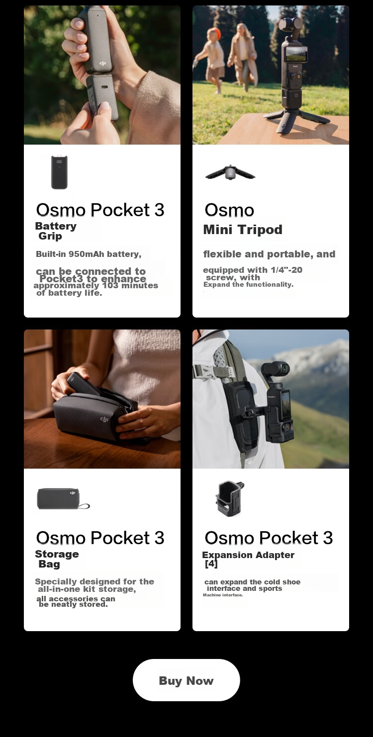 DJI Osmo Pocket 3 All-In Kit, 1-Inch Pocket Gimbal Camera, OP Lingmou Handheld Digital Camera, Travel Vlog, Portable Beauty Camera 24