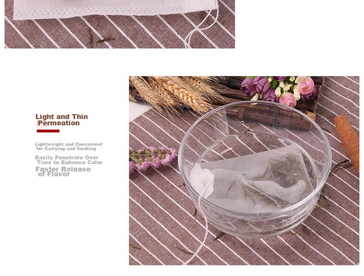 BJ Tea Bag, Herbal Medicine Infusion Gauze Bag, Non-Woven Fabric Herbal Medicine Dispensing Filter Bag, Marinade Seasoning Packet, Filtering Decoction Bag 6