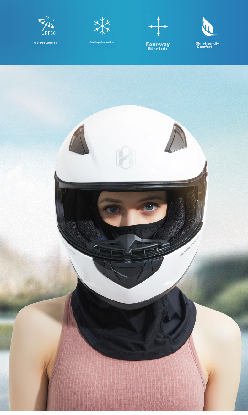BIKEBROS Cycling Sun Protection Balaclava, Bicycle Motorcycle Helmet Liner, Ice Silk Face Cover, Spring And Summer Outdoor Windproof Neck Gaiter 2