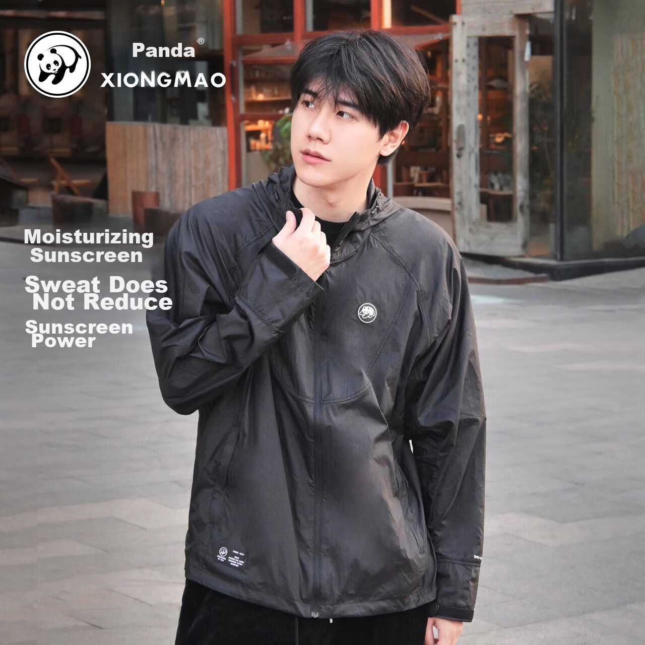 CAMEL Sun Protection Clothing, Cool And Breathable, UV Protection UPF100+, Sun Protection Garment [Panda Co-Branded Edition] 8022 2XL