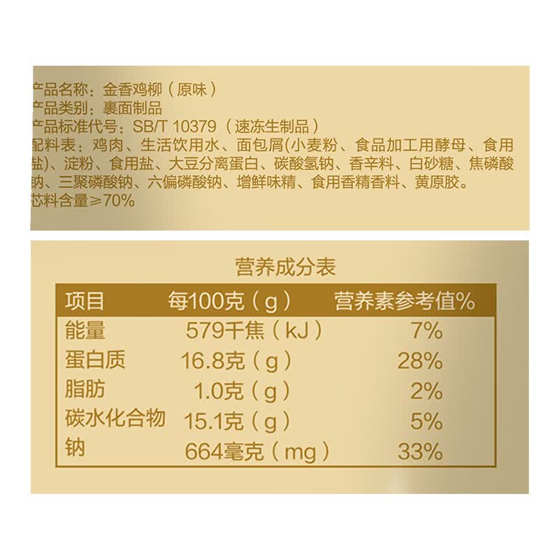 正大金香鸡柳1.6斤  鸡柳大人无骨鸡肉炸鸡柳 空气炸锅半成品鸡块