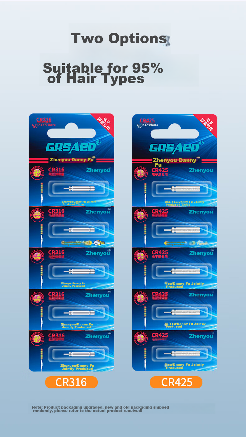 Grsaed Electronic Float Battery, Electronic Luminous Float Battery CR425 (Pack of 20), Night Fishing Float Battery 3