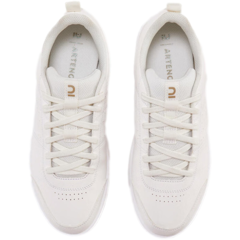 DECATHLON White Sneakers, Casual Tennis Shoes for Men And Women, Shock-Absorbing, Breathable, Couple Shoes IVE1 Gold LOGO 36-4348186