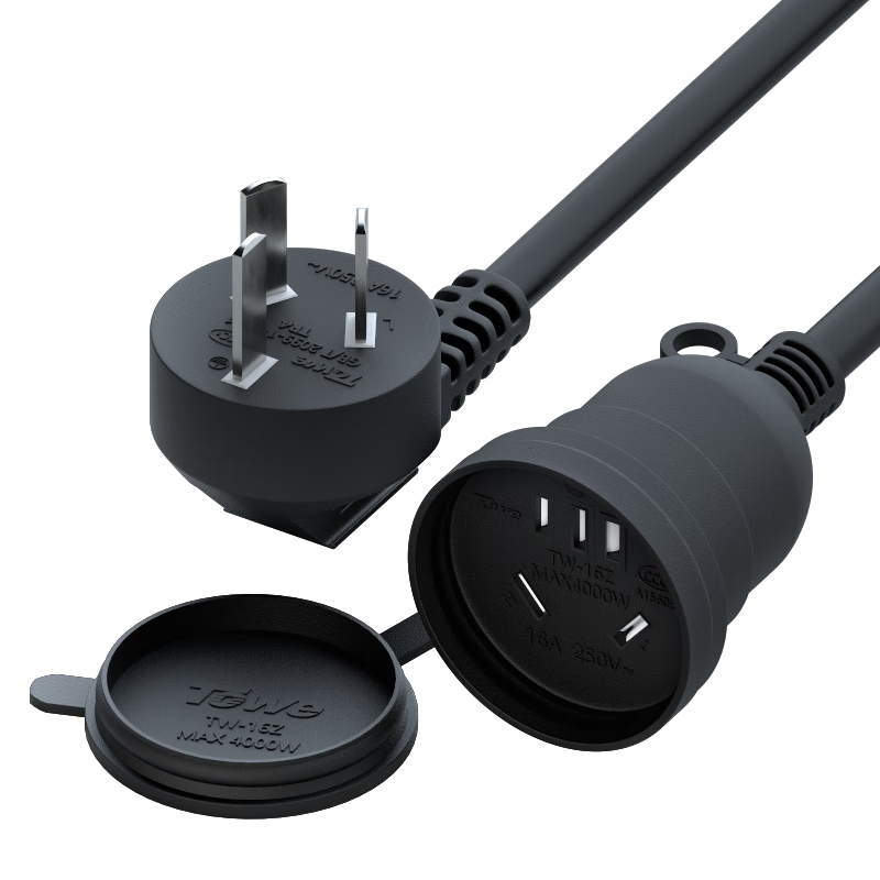 TOWE 16A New Energy Electric Vehicle Charging Extension Cable Socket Power Extension Cord 3-Pin 20m 2.5mm²