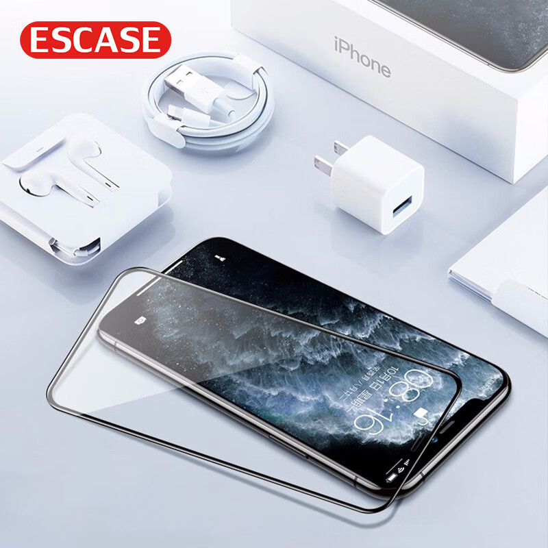 Защитное стекло для экрана ESCAPE для iPhone 11 Pro/X/XS, противоударное, с антипылевой сеткой, HD Full Coverage