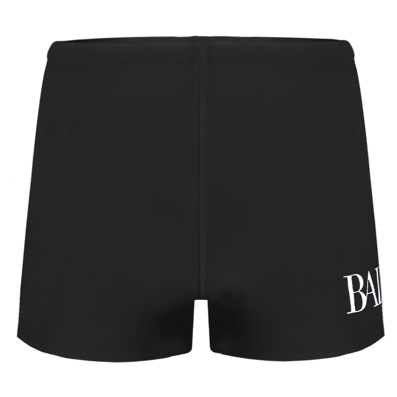 BALNEAIRE Men's Fashion Boxer Swim Trunks Breathable Water-Repellent Mesh Lining High Elastic Fit 50265 Cool Black XL