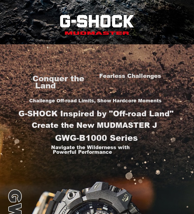 Casio Men's G-SHOCK Mudmaster Third Generation Solar-Powered Sports Digital Watch GWG-B1000 2