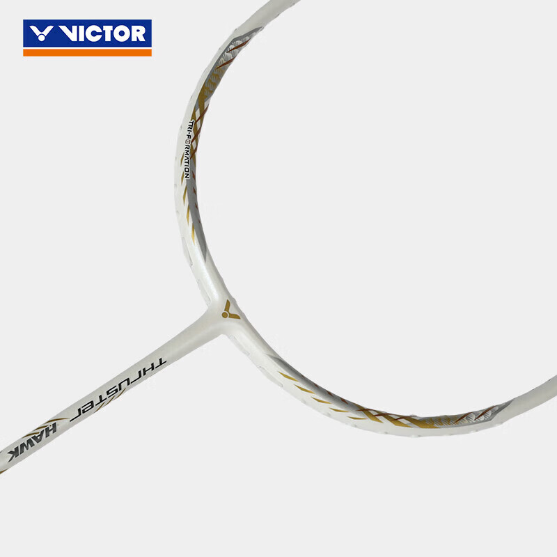 Бадминтонная ракетка VICTOR Falcon TK-HAWK, полнокарбоновая, легкая, высокая натяжка, 4U, неструнная