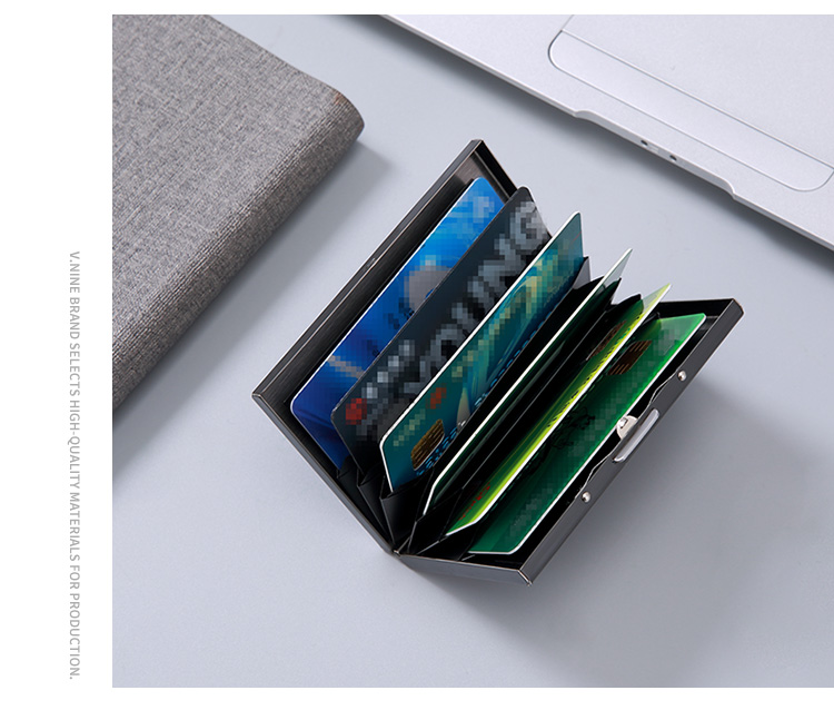 V.NINE Card Holder, Anti-Theft Wallet, Anti-Magnetic Money Clip, Business Card Holder, Small Card Case, Birthday Gift for Boyfriend Or Husband 12