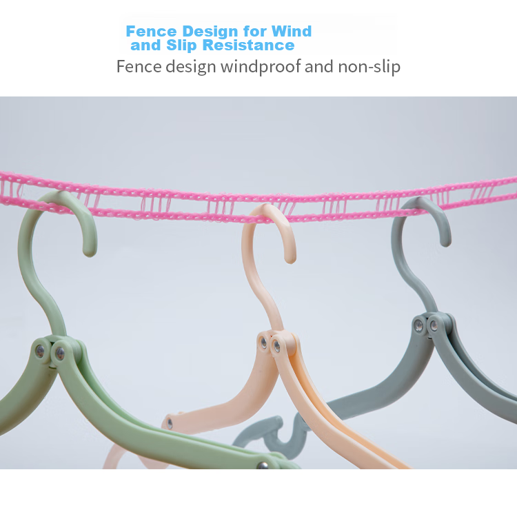 JAJALIN Clothesline Outdoor Travel 10M Windproof Clothesline for Dorm Balcony Drying Quilt Clothes Rope Random Color 2