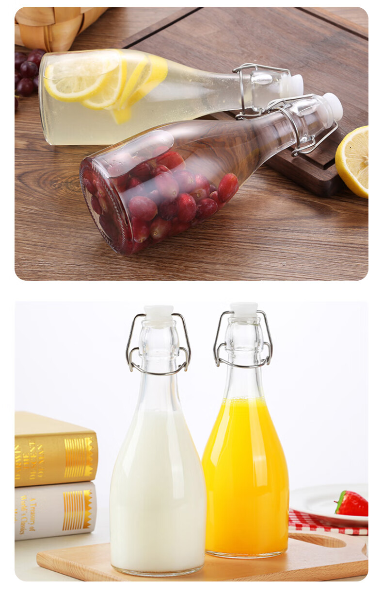 Scybe Infusion Bottle Empty Bottle for Infusing Liquor, Plum Wine And Juice Storage Bottle Sealed Wine Bottle Winton 500ml 2 Pieces 4