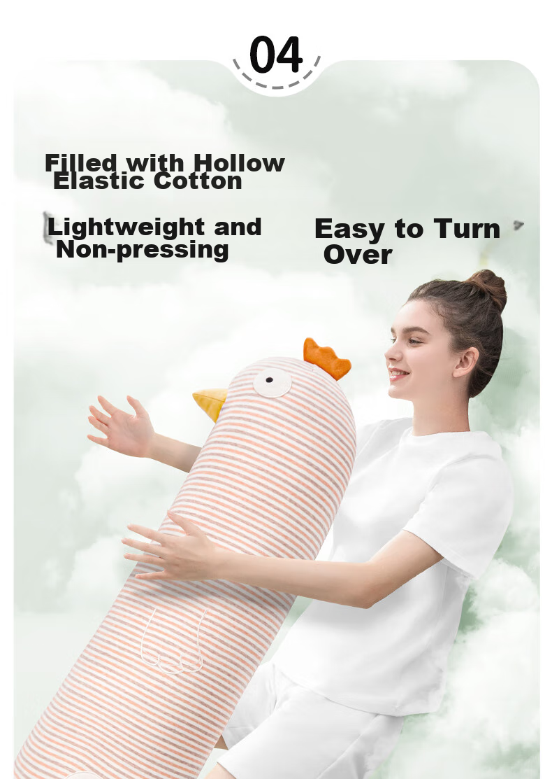 Legua Sleeping Hug Pillow, Full-Length Body Pillow for Bed, Egg Yolk Chicken Plush Toy, Side Sleeping Leg Pillow, Adult Birthday Gift 12