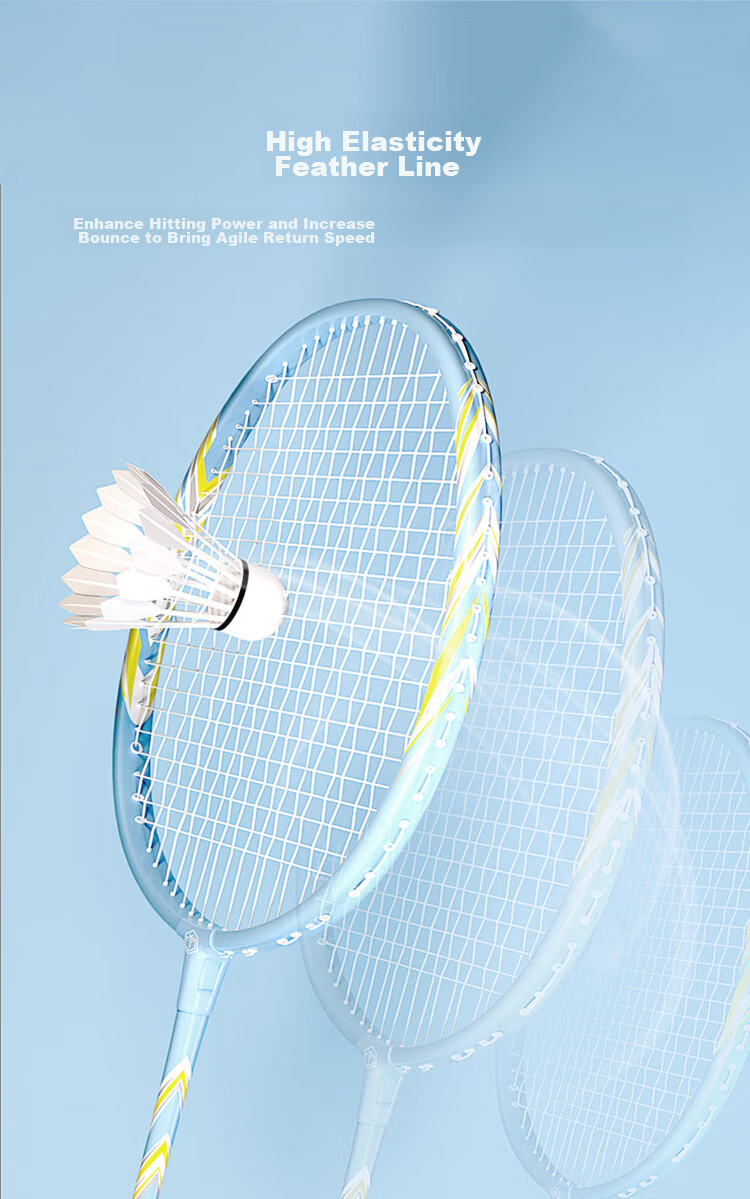 JD Original Iron Alloy Badminton Racket Set, Durable And Easy on Hands, Training Kit for Primary School Students Aged 6-13 8