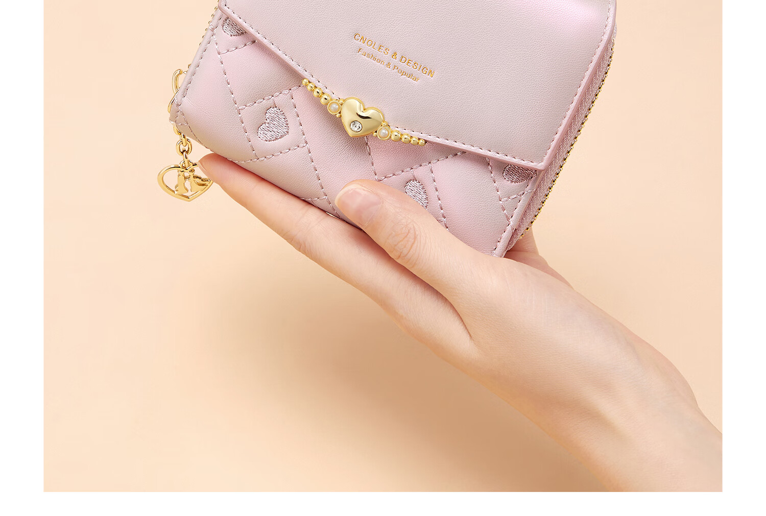 Cnoles Wallet for Women, Cowhide Leather, Multi-Card Slots, Multifunctional, Slim Design, Ladies' Coin Purse, Mother's Day Gift, Practical Present for Mom 12