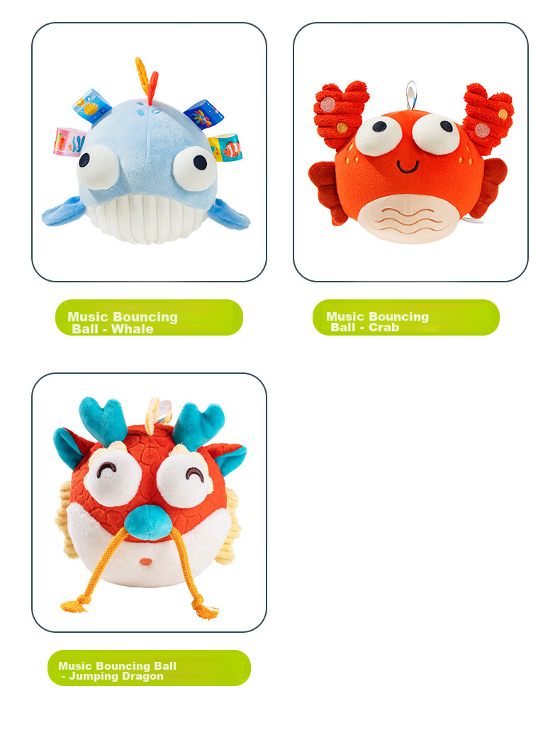 Jollybaby Musical Bouncy Ball, Baby Soothing Device, Children's Language Learning Toy, Singing Infant Toy, Angry Bird 14