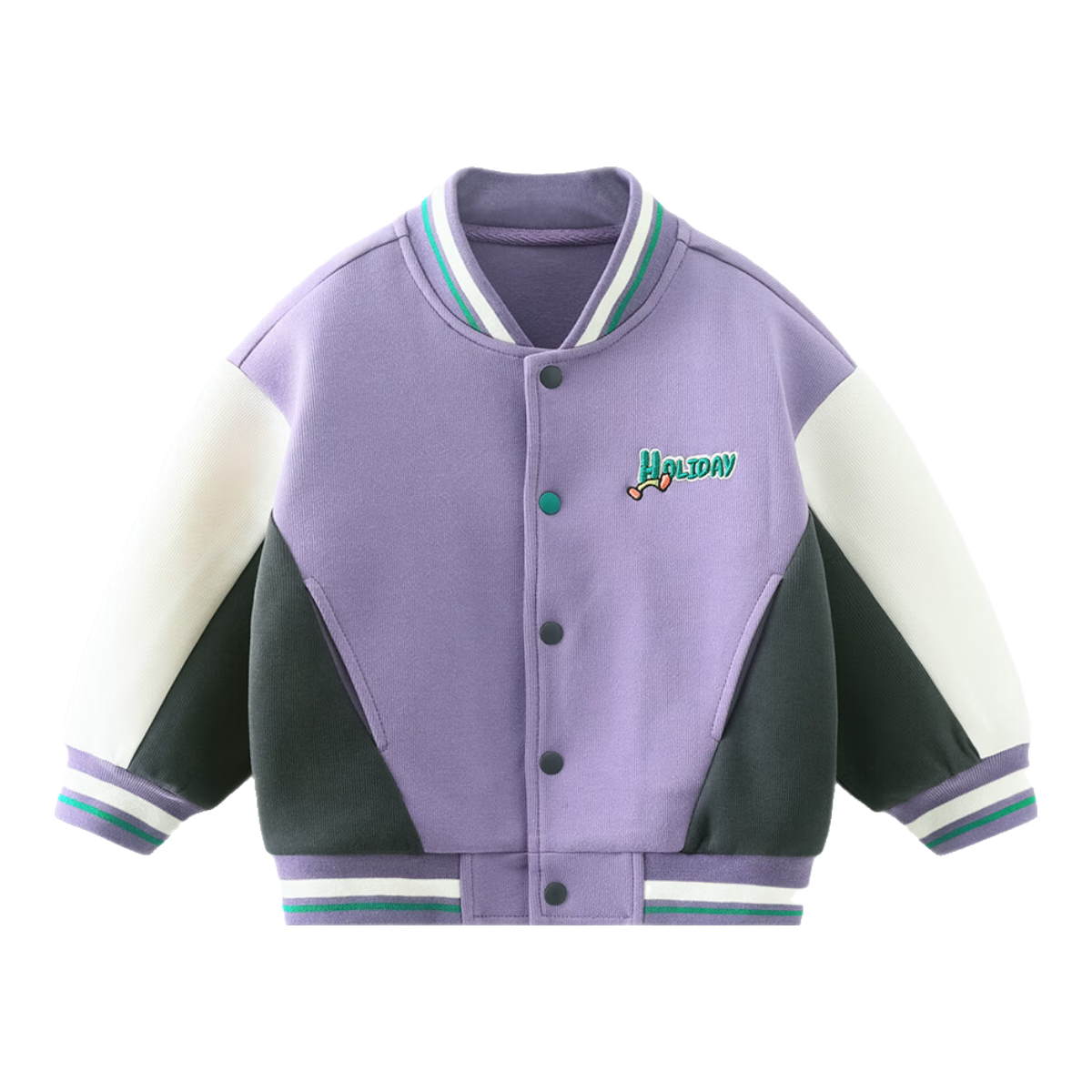 Ciciibear Boys' Baseball Jacket, 2024 New Autumn Style, Children's Outdoor Sports Outerwear, Baby Casual Patchwork Top