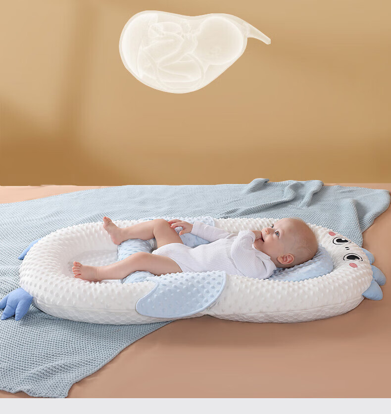 Leyunbaby Crib Bed, Newborn Baby Bionic Bed, Sloped Pillow Pad, Sleep Aid, Movable And Portable, Anti-Pressure And Anti-Fright Device 6