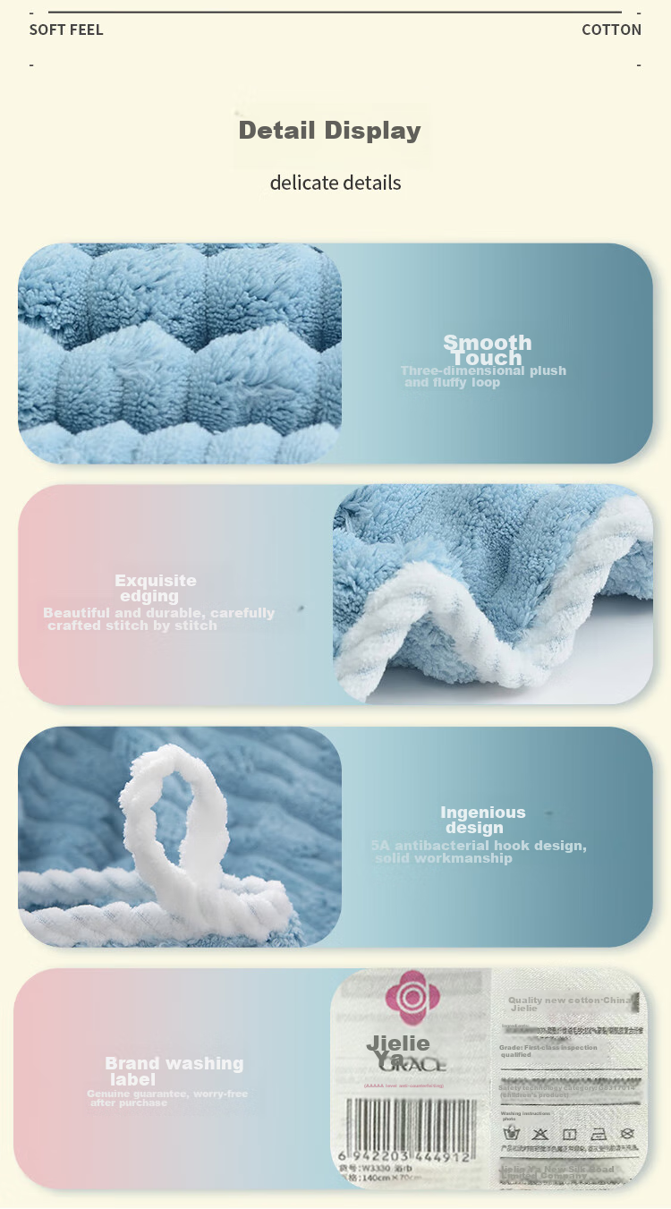 Grace 7A Grade Antibacterial Bath Towel, 275g Thickened Cloud-Soft Quick-Drying Soft Adult Coral Fleece Bath Towel for Men And Women, Sports 6