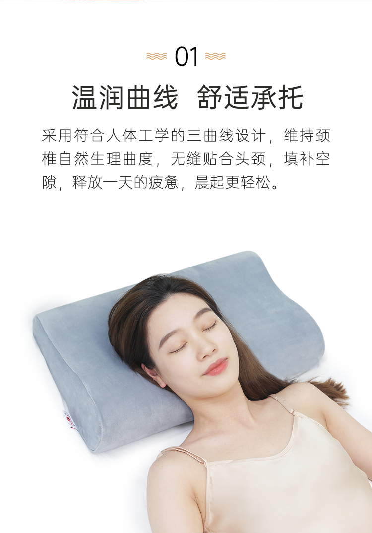 Aeromax Pillow Memory Foam Pillow Cervical Low Rebound Memory Foam Pillow Cervical Pillow for Home Use Adult Sleep Pillow Single Perso 3