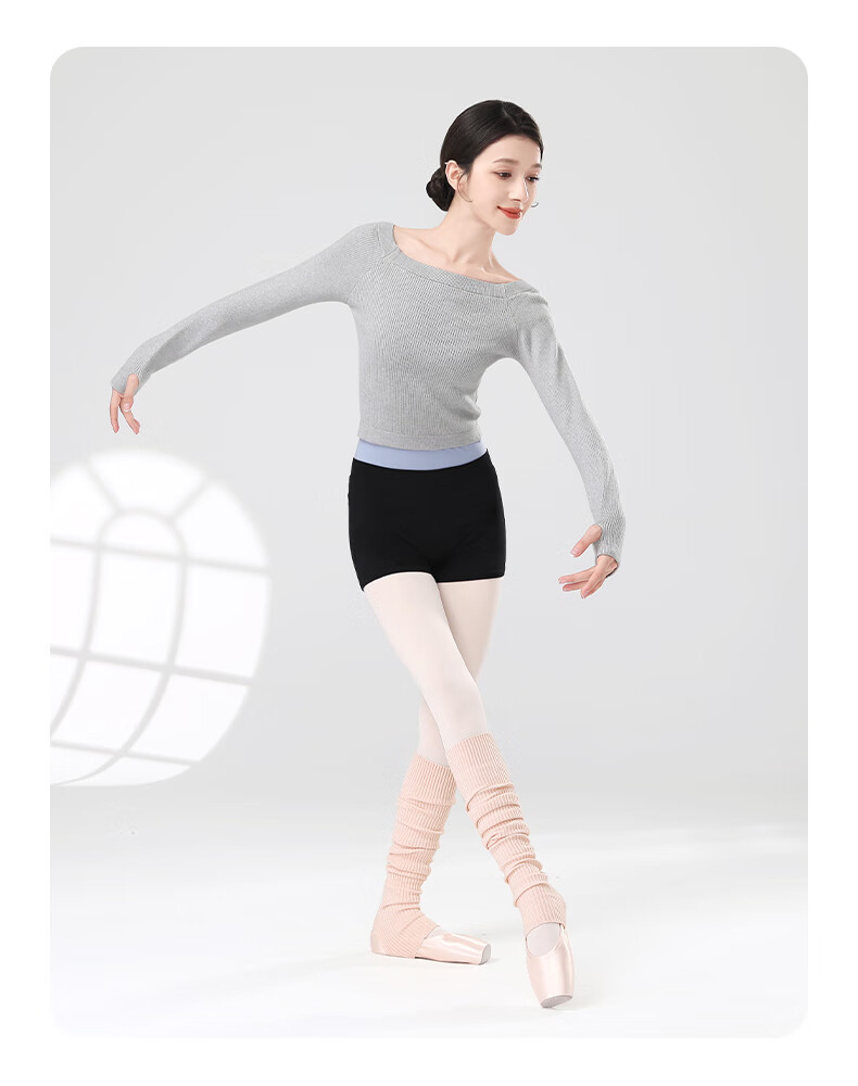 Aiwuge Adult Dance Sweater for Women, Ballet Practice Warm Outerwear, Cardigan Top, Gray, XL 3