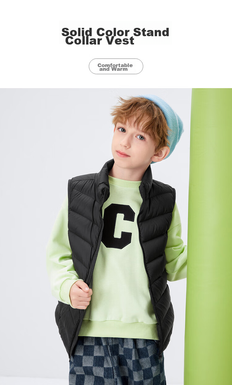 BALABALA Children's Vest for Boys And Girls, down Inner Liner for Autumn And Winter, Warm Undershirt for Kids And Teens, Trendy Style 208424101207 1