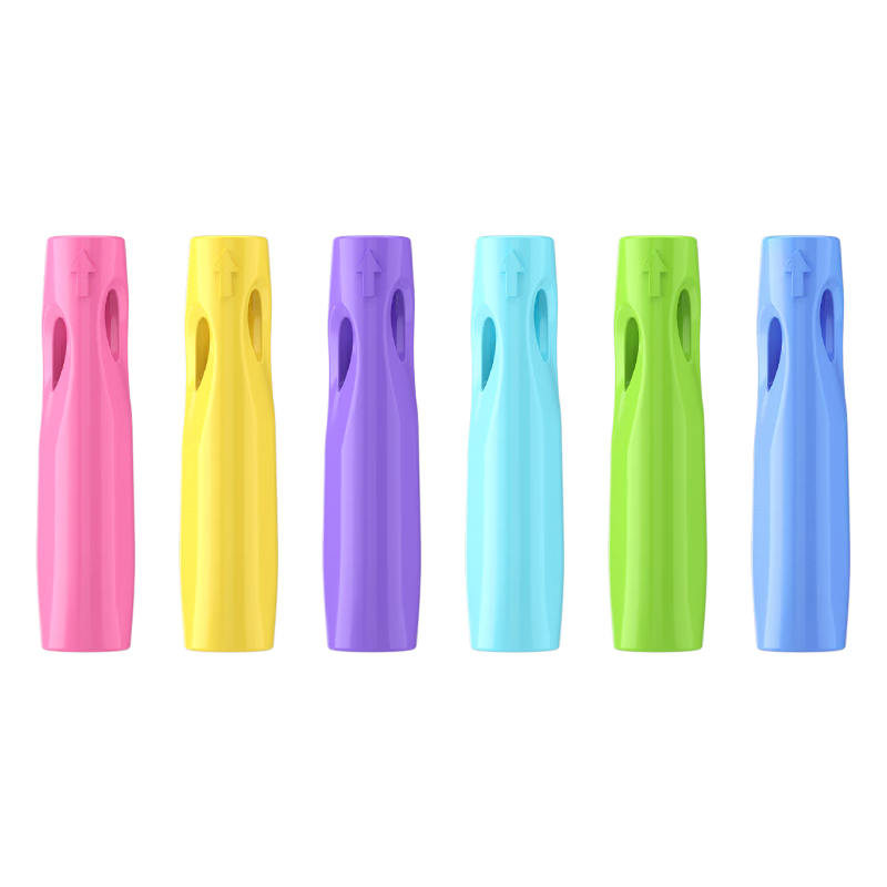 [Back to School Essential] Maotaizi 3-In Pencil Cap, Student Grip Aid, Pencil Tip Protector, Pencil Extender, Pen Point Guard, Anti-Dirt Pencil Case, Compatible with Thick And Thin Pencils, Universal Fit, Pack of 6