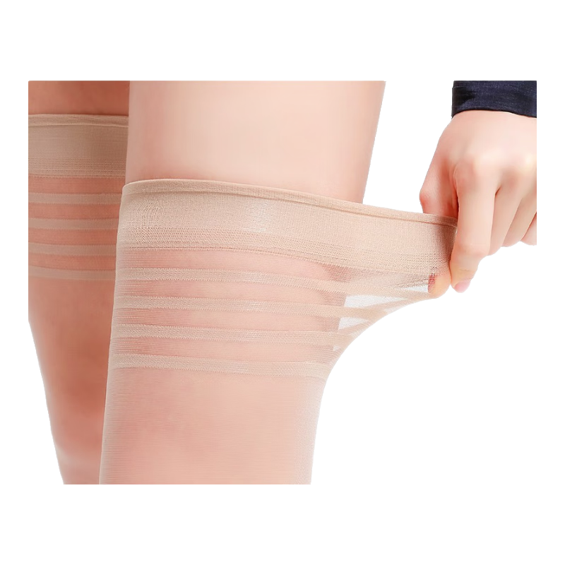 LangSha Thigh-High Stockings for Women, 6 Pairs, Ultra-Thin Summer Style, Over-Knee Socks, Skin Color, Six Pairs