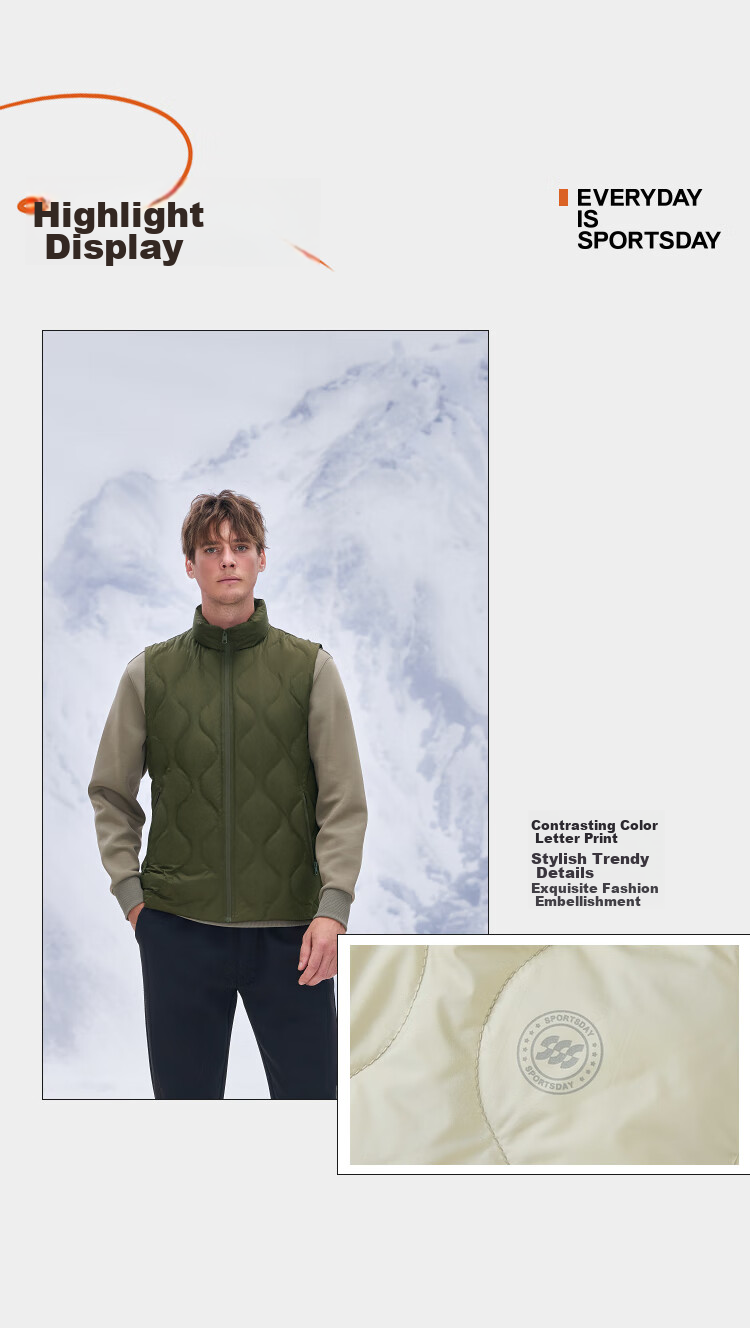 HLAHLA Men's Down Vest 25 Sports SPORTSDAY Warm Winter Jacket 6