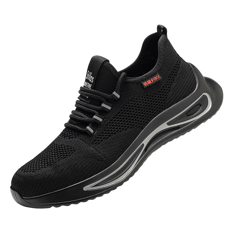 LAOGUANJIA Men's Safety Shoes, All-Season Electrician Insulated 10KV Work Site Functional Shoes, Solid Sole Wear-Resistant, Size 39