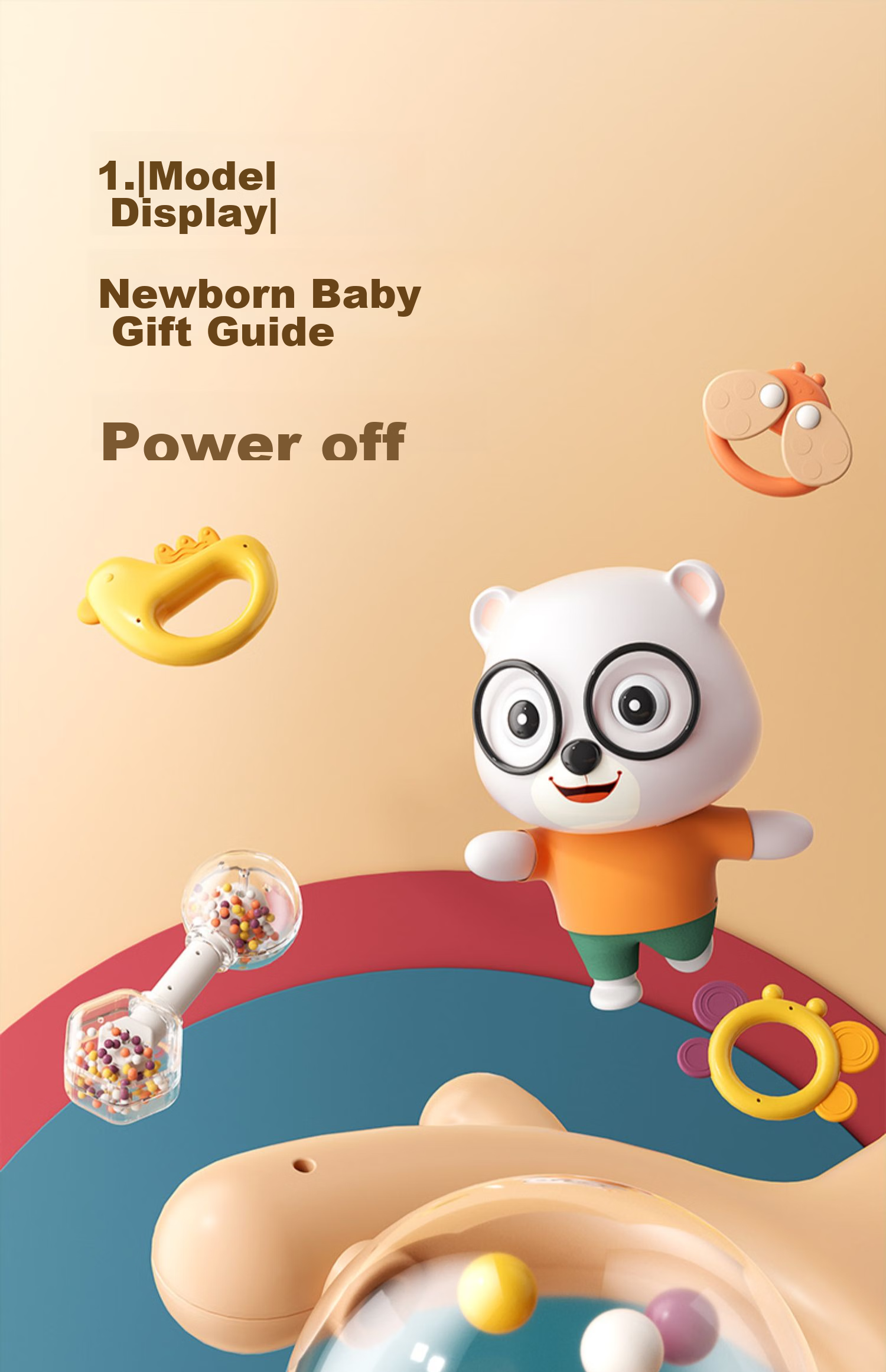 BFU Baby Rattle Toy, Newborn Gift Box, Teether, Soothing Grip Toys, Gifts for Infants Aged 0-1 Year Old 1